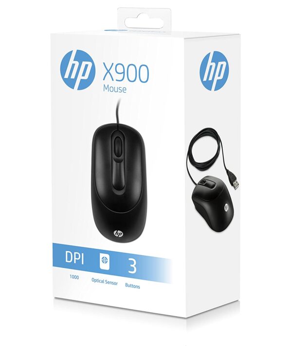 HP X900 3 Button Optical Mouse Black2